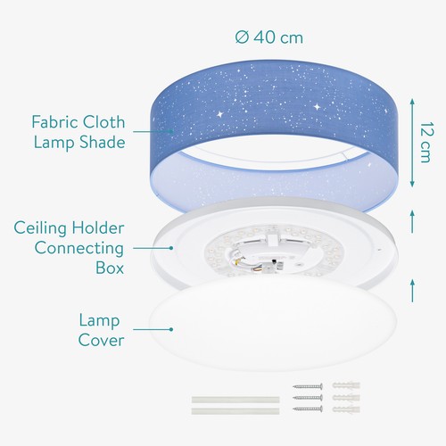 Lampadario Camera da Letto con Telecomando Dimmer per Luce LED Regolabile - Foto 6 di 8