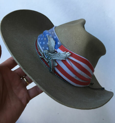 Vintage Bailey Bridger Cowboy Hat with Decorative  Band and Precious Stones Bailey Bridger Cowboy Hat With Turquoise Stones | eBay main image 4