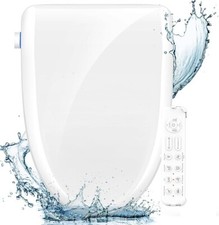 FVZ Bidet Toilet Seat Elongated Smart Heated Toilet Seat with Warm Water Dryer
