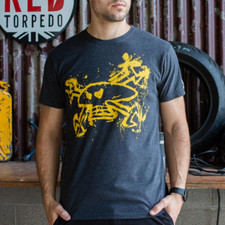 Red Torpedo Guy Martin Rough n Ready (Mens) Anthracite T-Shirt