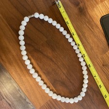 Green Untreated Nephrite Jade bead Necklace Hetian Jade