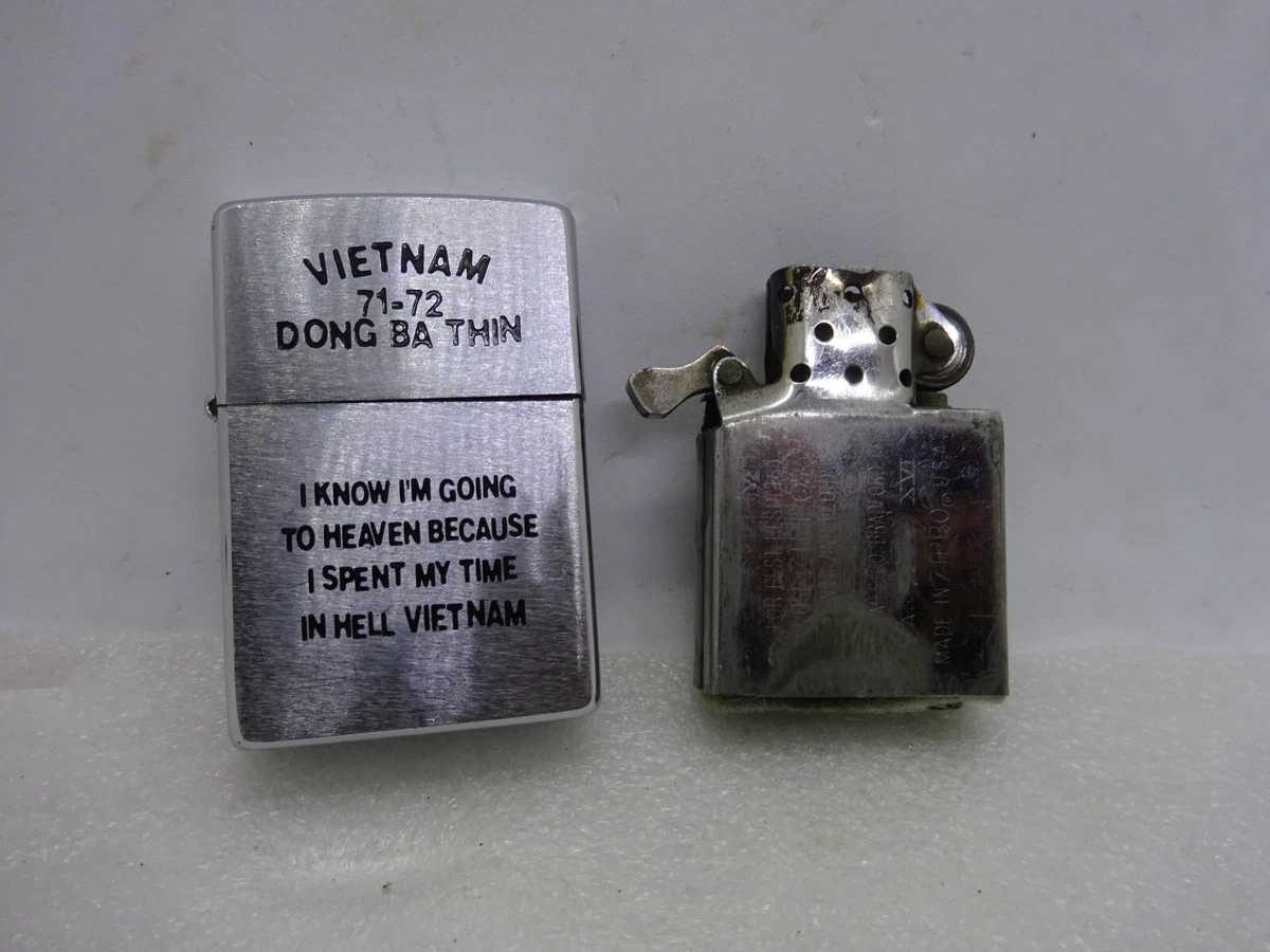 Rare Vintage Zippo Lighter Vietnam 71- 72 Dong Ba Thin Used | eBay