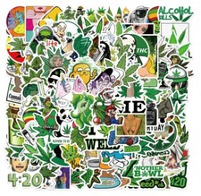 Weed Marijuana Cannabis Vinyl Sticker - 100 Pcs