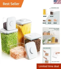 Versatile Stackable Food Storage Containers - 5 Sizes for Pantry Organization