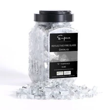 Empava 10 lbs. 1/2-in Crystal Ice Reflective Tempered Fire Glass