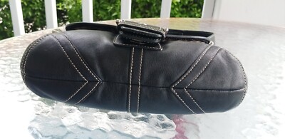 バッグ Vintage COACH Shoulder Bag Leather Black Vintage Coach Black Leather hobo Shoulder Bag Silver Zip