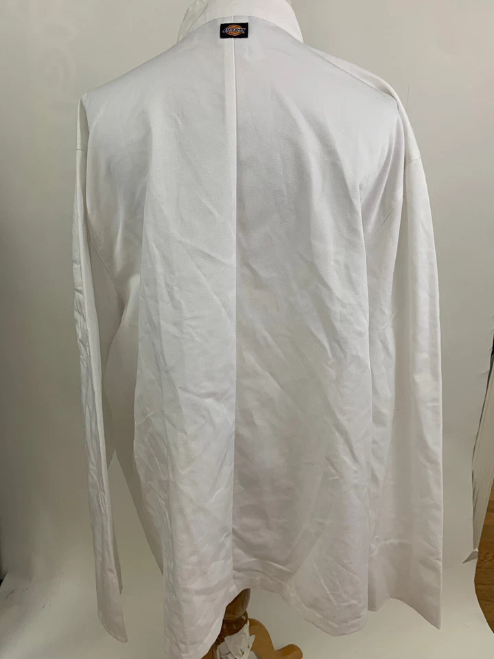DICKIES White CLASSIC BUTTON CHEF COAT WHITE DC45 NEW NWT Unisex XL - Image 3 of 4