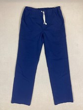 Figs Scrub Pants Adult Small Blue Pisco Basic Elastic Waist Medical Mens