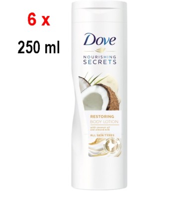 22,63 /L - 6x Dove BodyLotion-Restoring Coconut& Almond- alle Hauttypen- 250ml
