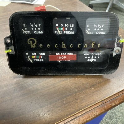 Beechcraft Musketeer 23 Engine Gauge Cluster P/N 6406363