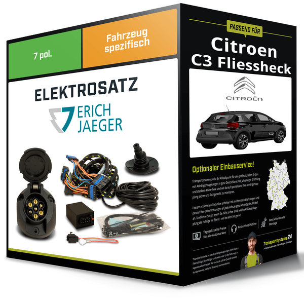 Elektrosatz 7-Pol Spezifisch für Citroen C3 Fliessheck 07.2016-Jetzt Inkl. EBA-image