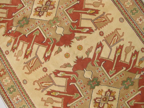 Handmade Vintage Oriental Rug Caucasian Adler Eagle Kazak Wool Area Rug Carpet - Picture 16 of 23