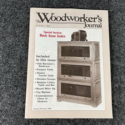 Woodworker's Journal Vol 9 No 1 Jan Feb 1985 Oak Barrister Bookcase Plans