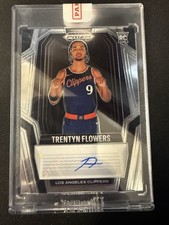 2024-25 Panini Prizm Black Trentyn Flowers Auto #RS-FWR Rookie RC Clippers