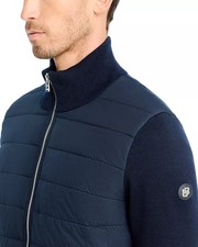 HUGO BOSS Hernesto Men's Mixed Media Wool Regular Fit Jacket, Navy Size M, 399
