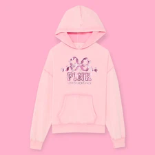 PINK x LoveShackFancy Victoria’s Secret Lollipop Pink Bow Hoodie New Large
