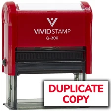 Duplicate Copy Self-Inking Rubber Stamp | Legal Rubber Stamps