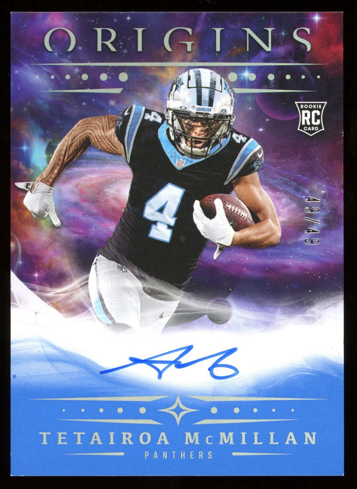2025 Panini Origins - Rookie Autographs Tetairoa McMillan #RA-TET Blue /49