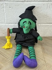 Vintage Halloween Witch Nylon Plush International Silver Co Decoration 90s