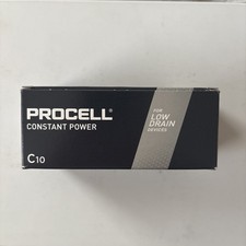 Duracell Procell Type C Alkaline Batteries 10-Pack LR14 1.5V Low Drain