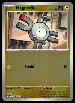 Magnetilo 045/132 Common Mega Evolution Reverse Holo NM Pokemon Karte Deutsch