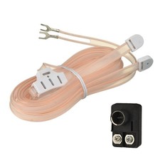 FM Dipole Antenna Indoor 75 Ohm  300 to 75 Adapter Transformer Clear