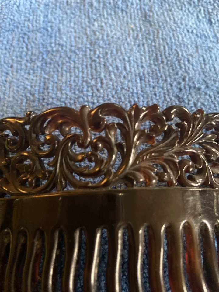 Beautiful Vintage Antique Edwardian Tiara Hair Comb Bakelite Faux Turtle Shell   - image 4 of 4