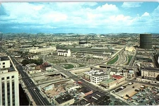 Postcard PANORAMIC SCENE Los Angeles California CA o/19 AJ4213