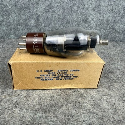 Tung Sol Lamp Works VT-136 Vacuum Tube US Army Military