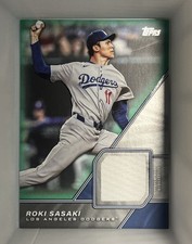 2026 Topps Series 1 Baseball Roki Sasaki Major League Material Relic GREEN /99