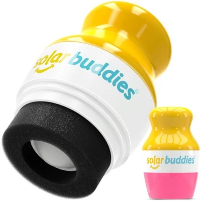 Solar Buddies Pink Sunscreen Applicator - Refillable Roll-On Sponge, Travel Size