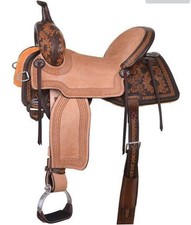 Leather Horse Saddle Western Barrel Racing Racer Handmade Equestrian Trail Tack