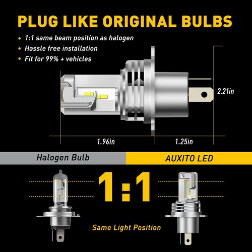 H4 Xenon Headlight 472 Super Headlamp Bulb White 501 Car Side Light Led 2/4X - Picture 3 of 21