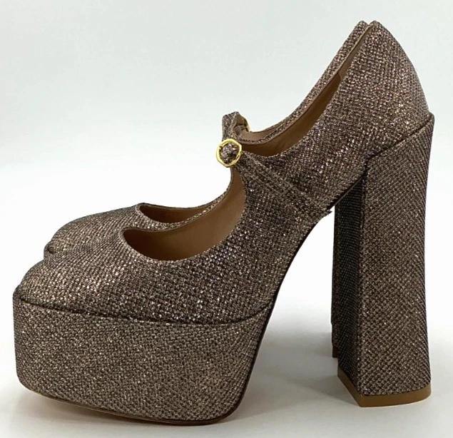 Zapatos de salón Stuart Weitzman Skyhigh 175 para mujer talla 9 beige adobe plataforma Foto 4 de 4