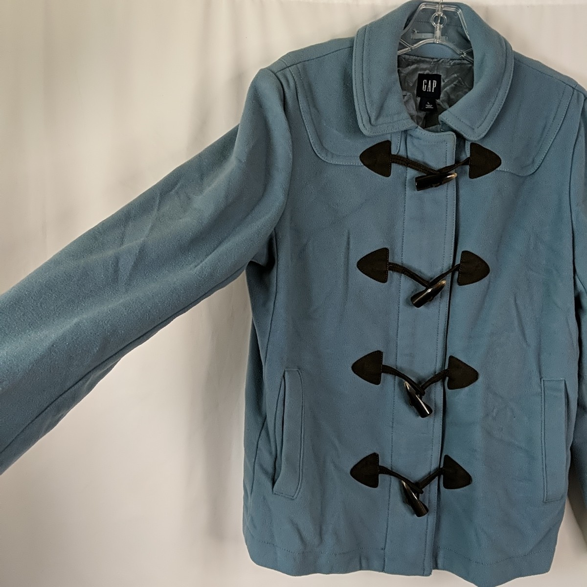 Gap Blue Wool Peacoat Frog Toggle Jacket Women Si… - image 5