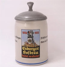 Antique German Beer Stein 75th Anniversary Coburger Hofbrau Brewery c.1933
