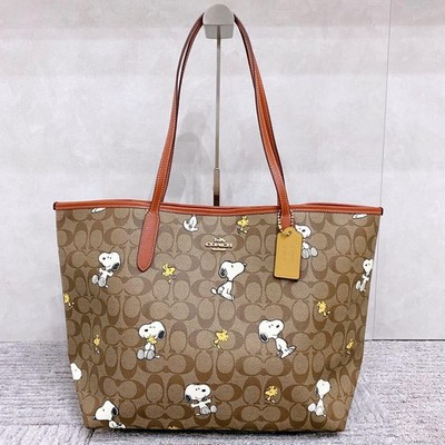新品COACH CF166 トートバッグ Coach x Peanuts City Signature Tote Bag CF-166 | eBay