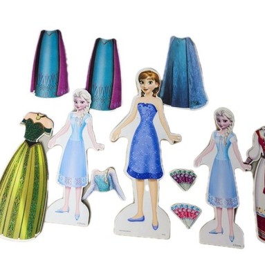 open lace back dress Disney Cinderella Wooden Magnetic Dress-Up