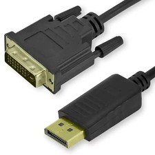 Cavetto Cavo da DisplayPort a DVI-D 24+1 Maschio M/M Display Port DP 1080p 1,8m