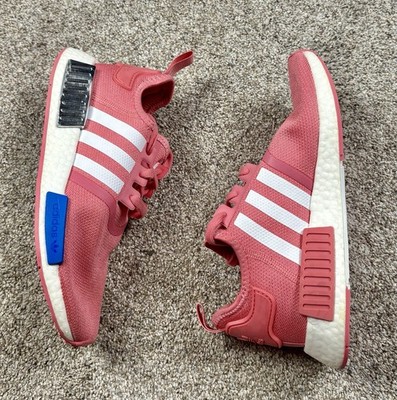 Adidas NMD R1 Rose Pink White Blue Athletic Shoes Sneakers Women s Size 9 FX7073