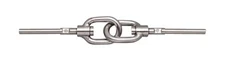 STAINLESS SWIVEL GATE EYE JOINED, 3/16" 316 SS