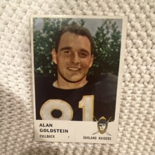 F.H.F. Alan Goldstein Oakland Raiders NFL Football Card #195 Base Set 1961