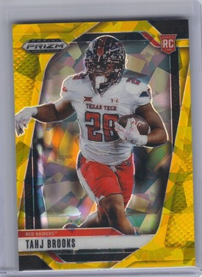 2025 Panini Prizm Draft Picks #134 Tahj Brooks Prizms Gold Ice Tech Raiders