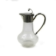 Milchk&auml;nnchen Sahnegie&szlig;er Kristall Montur in 800 er Silber milk jug silver.