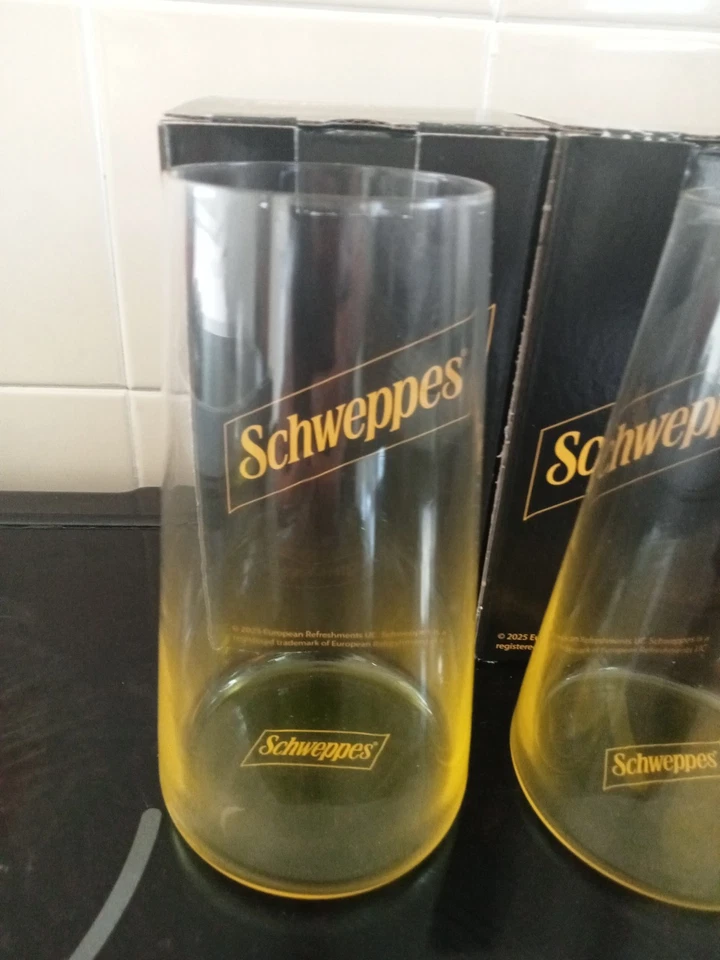 Schweppes Glasses. new in box - Image 3 of 4