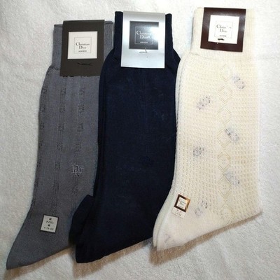 Christian Dior MONSIEUR Men's Dress Socks 3-Pair Set 25cm