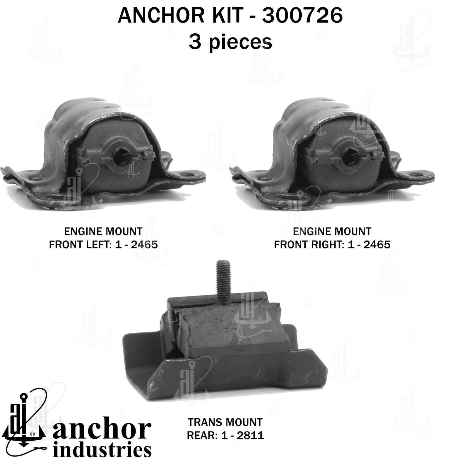 ANCHOR 300726 Engine Mount Kit
