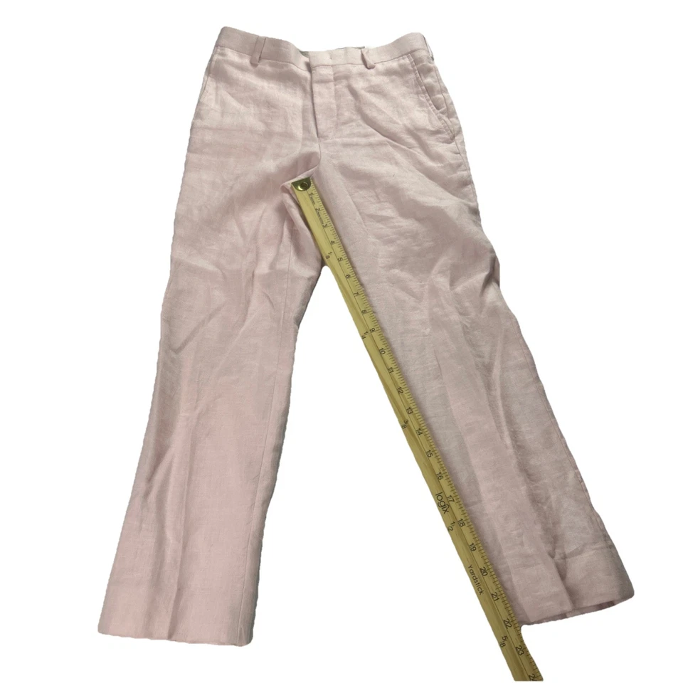 Lauren Ralph Lauren 100% Linen Pants Boys 8R /24” W Pink Suit Dress Pants NWT - Image 4 of 4