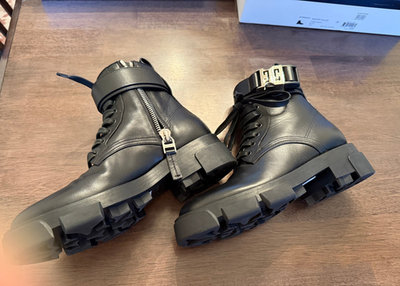 NEW Givenchy Terra 4G Buckle Combat Boot Size 36EU Lug Sole Black
