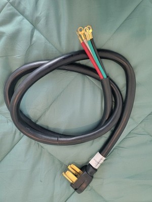 4-Prong NEMA 14-50P Cable for Kitchen Ranges, RV Shore Power, or EV L2 Charging